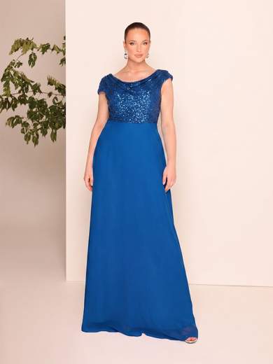Bianca Brandi Curvy Plus Size Long Formal Dress with Embellished Bodice and Shawl 29709M