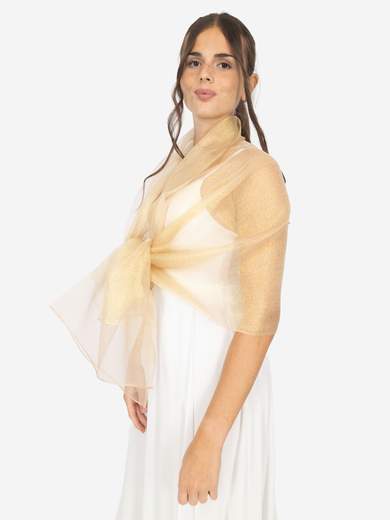 Elegant Formal Stole in Silk and Lurex