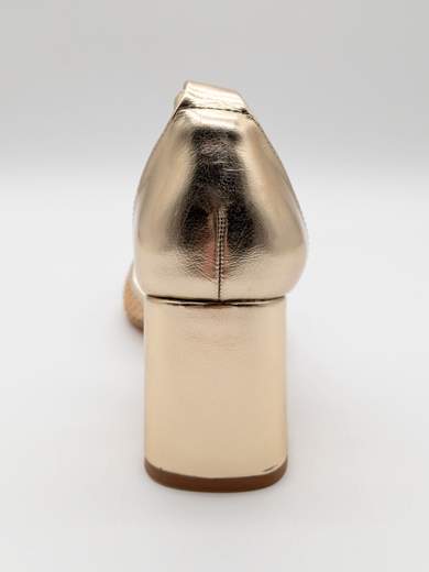 Décolleté da cerimonia oro tacco 7 cm