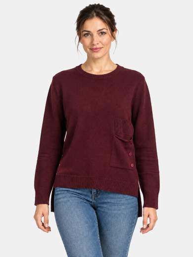 Soft Viscose Sweater with Side Pocket