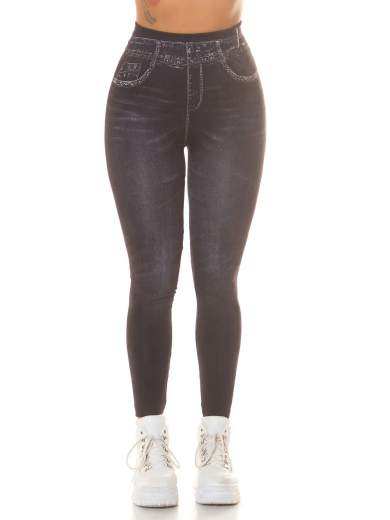 KOUCLA Jeggings basici sexy a vita alta in tessuto modellante 0000HL-1347