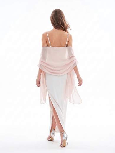 Stola in Chiffon da Cerimonia Tinta Unita Elegante