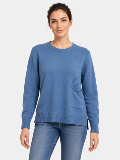 Soft Viscose Sweater with Side Pocket
