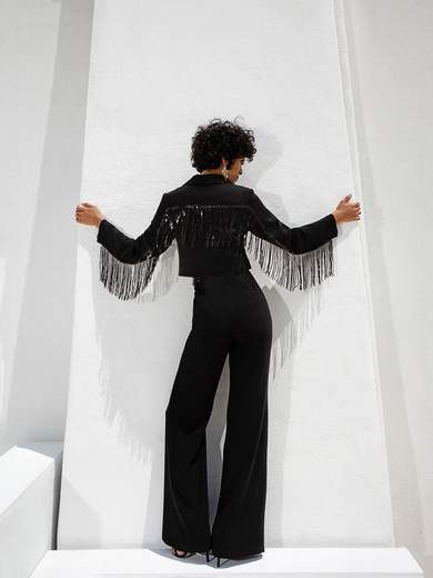 TWINS Tuta Da Cerimonia Elegante Donna Jumpsuit Con Giacca E Paillettes