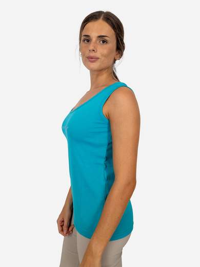 Women’s cotton tank top with rhinestones Perlarara Made in Italy