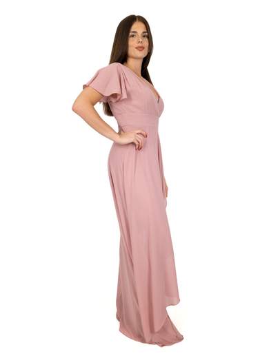 STRABELLO CERIMONIA Abito da cerimonia lungo stile impero con spacco frontale A29599-4042-ALIDA-CURVY