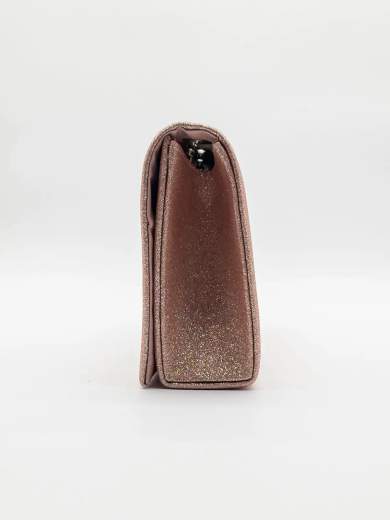 MICHELLE MOON Pochette Nude Glitterata con Tracolla in Catena HD1283-NUDE