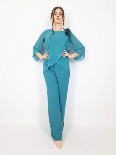 Completo Elegante Blusa e Pantalone da Cerimonia