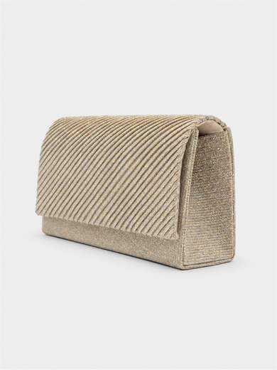 Pochette Oro Glitterata da Cerimonia con Catenella XX3480-ORO
