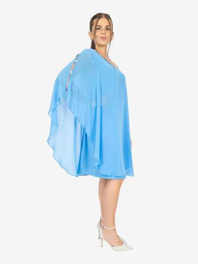 FRANK LYMAN Abito corto da signora per cerimonia elegante con maniche a mantella 258012