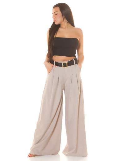 KOUCLA Pantaloni Koucla a Vita Alta con Gamba Larga e Cintura 0000H6321