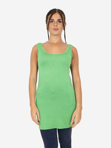 STRABELLO Canotta Donna Slim Fit Lunga in Viscosa – Modello Basic CAN-09