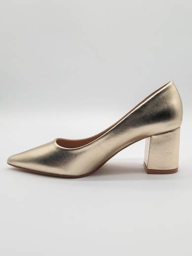 Décolleté Oro a Punta con Tacco Largo e alto 6,5 cm