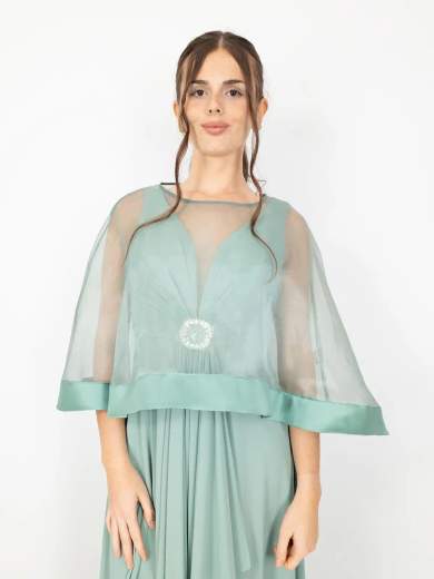 Peg Moda Coprispalle da cerimonia in organza Made in Italy 222-CAPPA