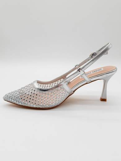 Slingback eleganti da cerimonia con tacco a clessidra