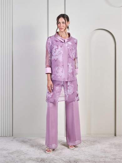 Peg Moda Completo Tailleur Tre Pezzi in Organza e Chiffon 202-organza-776-74-olimpo