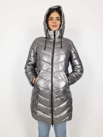 Piumino Lungo Al Ginocchio Donna Con Cappuccio Staccabile