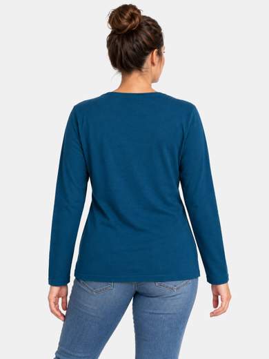 Maglia a girocollo con stampa maculata e strass