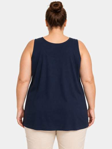 Perlarara Maxy Over Cotton Tank Top Plus Size 56/58