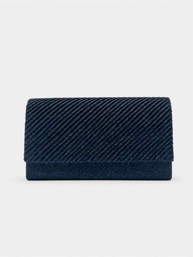Blue Glitter Evening Clutch with Chain Strap XX3480-BLU