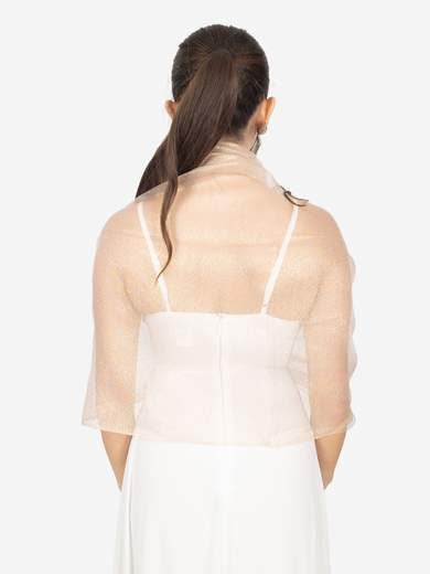 STRABELLO CERIMONIA Stola da Cerimonia in Seta e Lurex con Doppio Velo – 66x188 cm STOLA-SETA