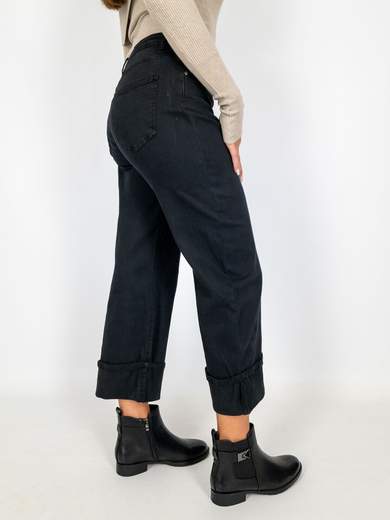 Soft Leg Cuffed Jeans 3D-1383