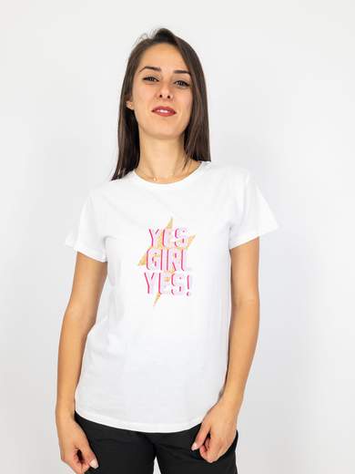 T-shirt Maniche Corte Donna In Cotone Con Scritte E Stampe 24063