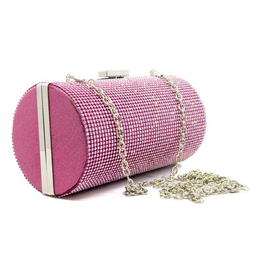 MICHELLE MOON Pochette Da Cerimonia Rigida Elegante Con Strass E Tracolla