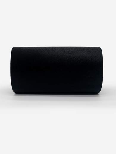 Elegant Black Evening Clutch with Rhinestones and Chain Strap