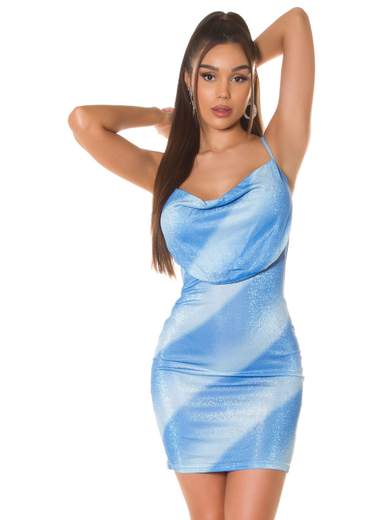 Miniabito Sexy Glitterato con Schiena Nuda