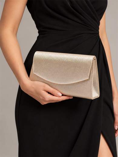 Pochette Oro Glitterata da Cerimonia con Catenella HL3569-ORO