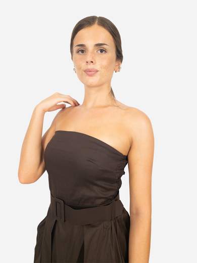 Kesy Vestito estivo in cotone senza maniche con cintura IS_12568