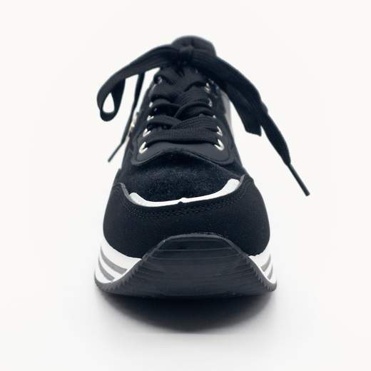 JANESSA Sneakers Donna Glitterate Con Suola Alta E Comode Con Lacci