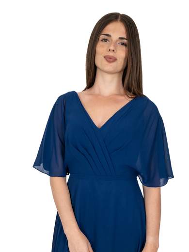 Bianca Brandi Abito Lungo Cerimonia Elegante Stile Impero con Stola 28847