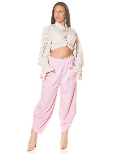 Pantaloni sexy a vita alta Koucla con vestibilità ampia
