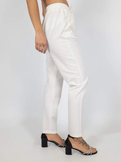 Pantalone Donna Estivi A Sigaretta Con Elastico E Coulisse In Vita