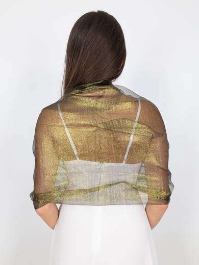 STRABELLO CERIMONIA Stola Cerimonia Elegante Donna Glitterata Doppio Velo