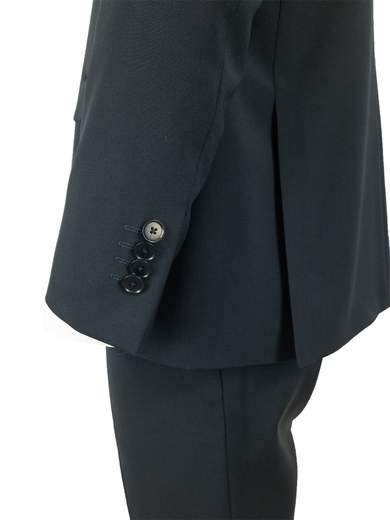 Men's 4-Season Dark Blue Drop 4 Suit in Stretch Wool ELE10212-D4