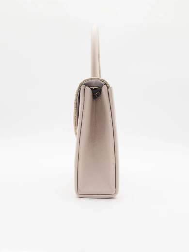 Pochette oro elegante con glitter e tracolla removibile