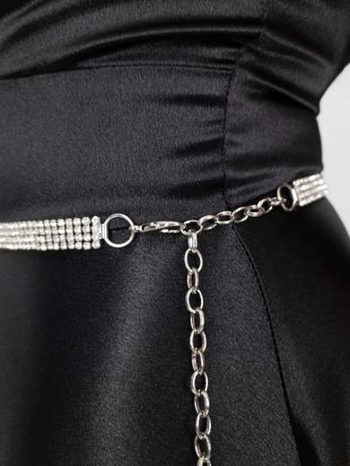 Cintura gioiello con cuore in strass regolabile - Donna
