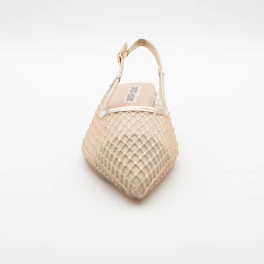 Chiara Foscari Slingback Donna Oro con Rete Brillante e Tacco Basso 3,5 cm A31-3121-ORO