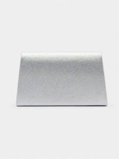 Silver Glitter Evening Clutch Bag HL3569-ARGENTO