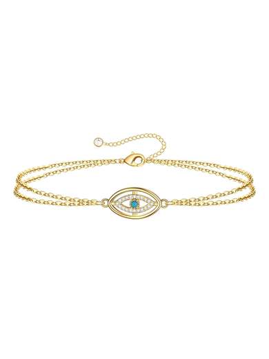 Strabello Bijoux Evil Eye Gold Bracelet 87175-0