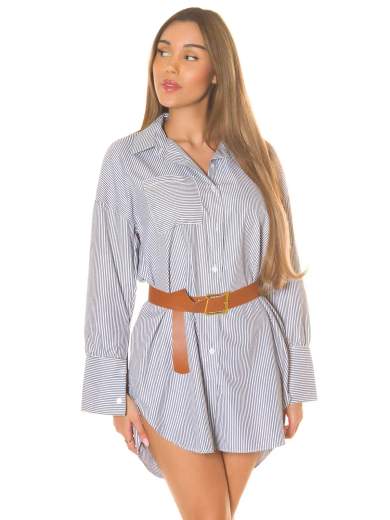 KOUCLA Sexy abito camicia a righe Koucla con cintura 0000H32137