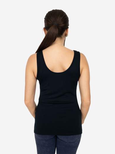 Slim Fit Women’s Tank Top with Wide Straps in Stretch Viscose