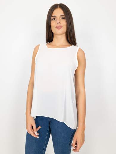 Maglia Donna Manica Lunga A Girocollo Con Canotta