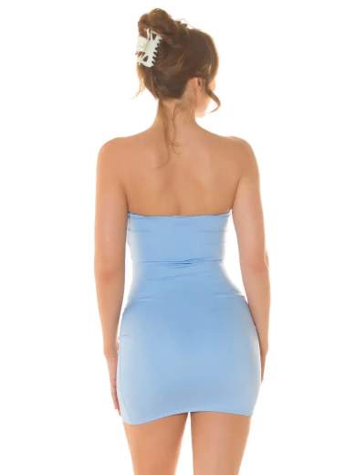 Mini abito sexy Koucla glitter con bandeau e cut-out