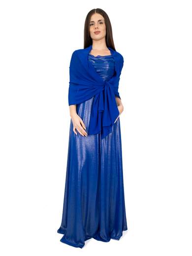 JEAN CRYÒ Vestito cerimonia elegante in tessuto spalmato luccicante