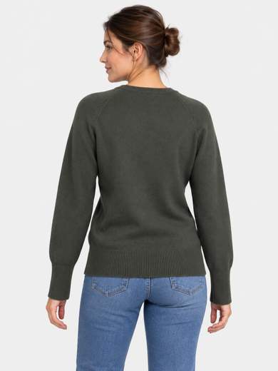 Soft Crew-Neck Sweater with Textured Front