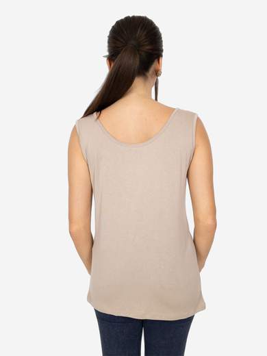 Canotta Donna Curvy Oversize a Spalla Larga in Viscosa Elasticizzata